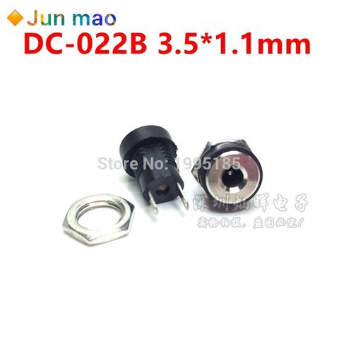 Adaptateur d'alimentation étanche, 10 pièces, DC-022B 3.5x1.3mm 3.5x1.3mm 3A 12V femelle, connecteur DC Jack DC022B, prise d'alimentation DC, capuchon DC-022 ► Photo 1/2