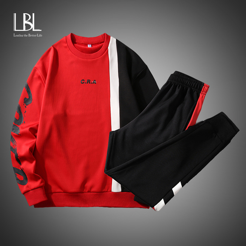 Printemps 2022 sweat à capuche hommes Hip Hop Punk pull Streetwear ensemble hommes automne décontracté mode vêtements taille asiatique survêtements ► Photo 1/6