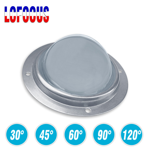 30 45 60 90 120 degrés LED lentille verre optique 67mm + réflecteur collimateur + support fixe pour 20W 30W 50W 100W haute puissance COB puce ► Photo 1/6