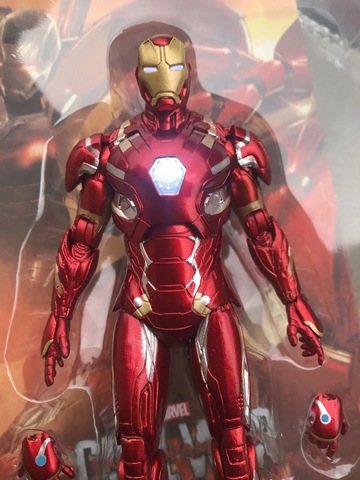 Marvel Ironman MK46 lumière LED 17cm jouets figurines d'action ► Photo 1/6