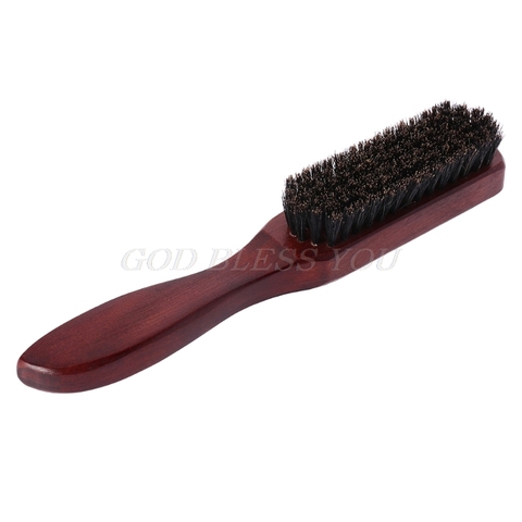 Brosse à cheveux manche en bois poils de sanglier barbe peigne style démêlant lissage livraison directe ► Photo 1/6