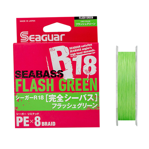 Nouveau matériel de pêche 2022 marque originale Seaguar fishass Pe X8 8 brins tressé ligne de pêche flash vert PE ligne 150M 200M ► Photo 1/1