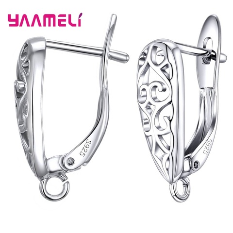 Boucles d'oreilles en argent Sterling 100% S925, accessoires de boucles d'oreilles, raccords en fil d'oreille à levier, fournitures faites à la main ► Photo 1/6