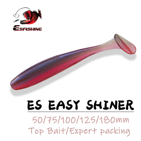 Leurres de pêche espeche appâts souples Es Easy Shiner 50mm 76 100 125 180mm appâts de grande truite leurre manivelle appâts Iscas artificiels Pesca ► Photo 1/6