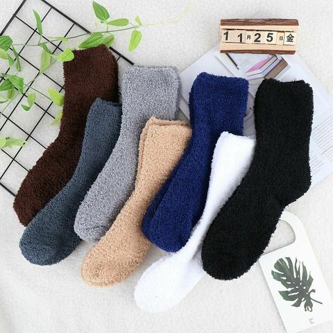 Moelleux Super confortable cachemire velours doux chaussettes épaissir hiver chaud lit étage maison pantoufle chaussette hommes femmes unisexe ► Photo 1/6