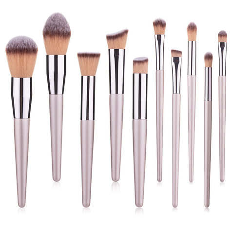 Pinceaux de maquillage de mode pour femmes ensemble base en bois sourcil fard à paupières brosse brosse cosmétique outils Pincel Maquiagem livraison directe ► Photo 1/6