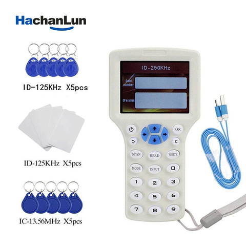 Copieur RFID 10 fréquences en anglais, lecteur IC, graveur M1 13.56MHZ, programmateur chiffré USB, NFC, UID, étiquette de carte-clé ► Photo 1/6