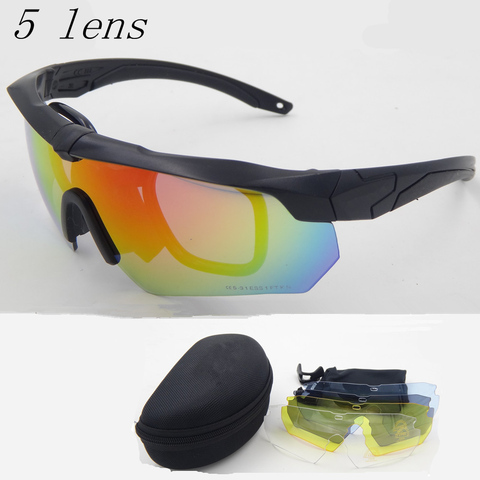 Lunettes de soleil TR90 polarisées pour hommes, lentille 3/5, Sport militaire, lunettes de soleil pare-balles de l'armée pour tir ► Photo 1/1