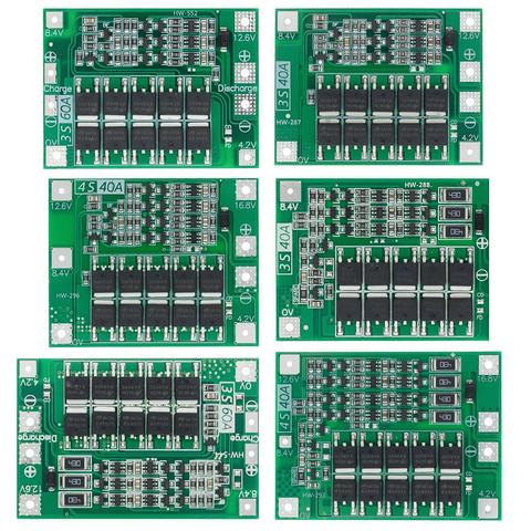 Batterie Li-ion Lithium 4S 40A, 3S/4S, 40 A, 60 A, chargeur, protection circuits intégrés logiques, pour moteur de perceuse, 11,1 V, 12,6 V, 14, 8 V, 16,8 V, amélioration, équilibre, 18650 BMS, ► Photo 1/6