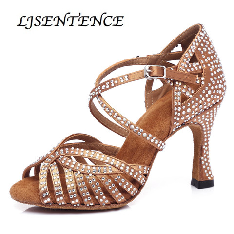 Chaussures de danse latine pailletées -Sabine