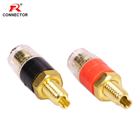 Mini connecteurs de liaison plaqués or pour fiche banane de 4MM, borne HIFI pour amplificateur Audio et vidéo, 2 pièces/1 paire ► Photo 1/6