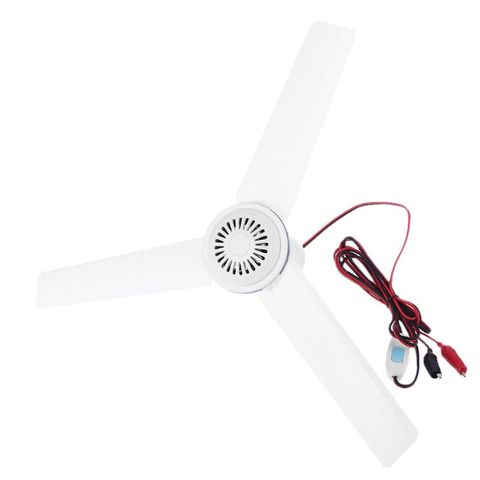 YAM 12V 24V ménage muet plafond auvent ventilateur suspendu Camping tente cintre ventilateur pour randonnée en plein air Barbecue maison dortoir lit ► Photo 1/6