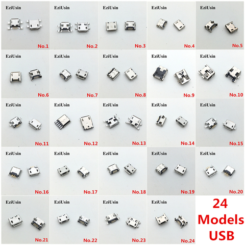 24 modèles, connecteur Micro usb, port de chargement commun pour MP3/4/5, Lenovo, Huawei ZTE et Huawei mobile, tablette/GPS ► Photo 1/6