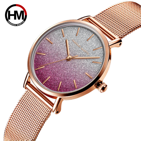 Montre à quartz japonais pour femmes, marque de luxe, étanche, bracelet en acier inoxydable décontracté ► Photo 1/6