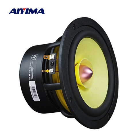 AIYIMA – haut-parleur 5.25 pouces, gamme complète, 4, 8 Ohm, 50W, cône en aluminium, haut-parleur Bullet, bibliothèque, Hifi, Home cinéma, 1 pièce ► Photo 1/6