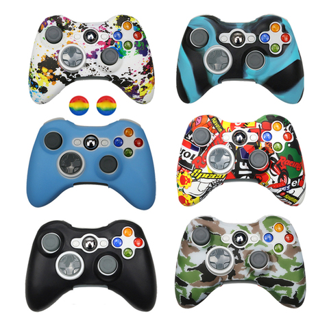 Couvercle de boitier en Silicone pour Xbox 360 manette souple en caoutchouc Silicone couverture pour Xbox360 contrôleur accessoires Gel étui de protection peau ► Photo 1/6