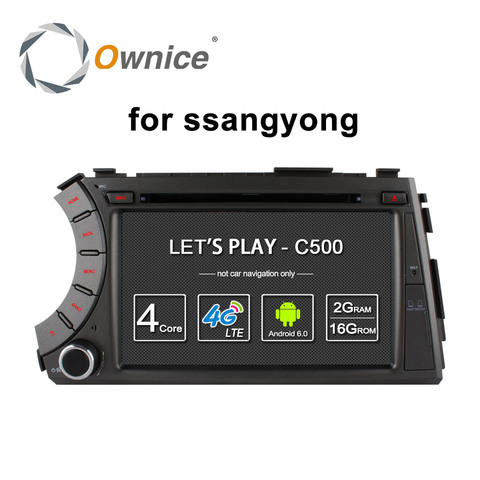 Ownice-autoradio C500 Android 6.0, Octa Core, 2 go RAM, 32 go ROM, gps, Wifi, 4G, BT, lecteur dvd, SIM 4G LTE, pour voiture ssangyong Kyron/Actyon ► Photo 1/6