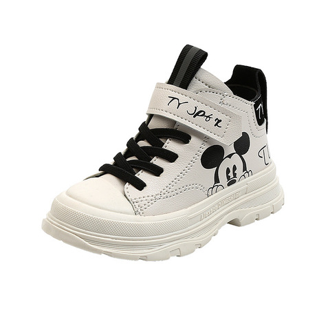 Disney – chaussures de sport décontractées pour bébé de 1 à 3 ans, bottes de dessin animé Mickey pour garçons et filles, baskets blanches pour enfants, nouvelle collection automne ► Photo 1/5