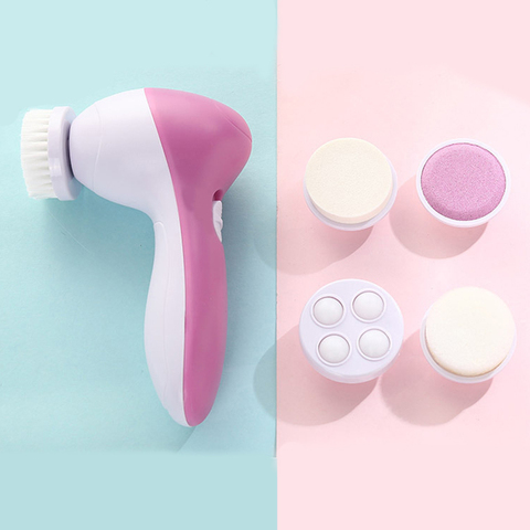 Brosse nettoyante imperméable du visage en Silicone, brosse faciale 5 en 1, nettoyage en profondeur, épurateur des pores du visage, Massage du visage, soins de la peau ► Photo 1/6