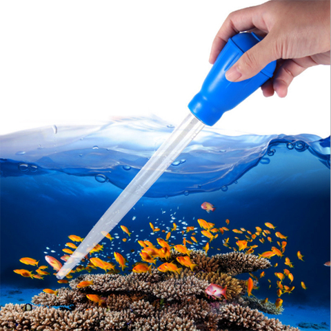 Portablenettoyeur de Pipette d'aquarium, outil manuel, réservoir de poissons, pompe à Siphon, changeur d'eau, Pipette d'aquarium de 28cm de 30ml ► Photo 1/6