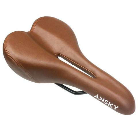 Selle de vélo rétro vélo siège creux cyclisme selle Vintage Custion vélo de route vtt selle classique cuir PU marron vélo siège ► Photo 1/6