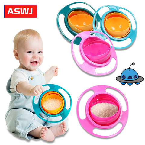 Bol Gyro universel pour bébé, bol à rotation de 360 degrés anti-déversements, plats solides, alimentation pour bébés, équilibre, jouets éducatifs et pratique ► Photo 1/6