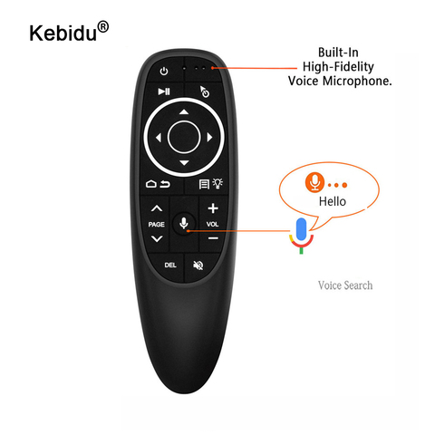 Kebidu G10 G10S Pro voix télécommande 2.4G sans fil Air souris Gyroscope IR apprentissage pour Android tv box HK1 H96 Max X96 mini ► Photo 1/6