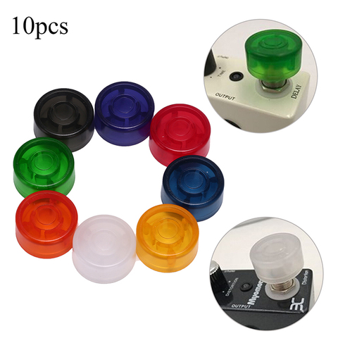 10 pièces/pack guitare électrique effet pédale pied clou bouchon amplificateurs couleur bonbon pied interrupteur Toppers bouton accessoires 2.5cm ► Photo 1/6