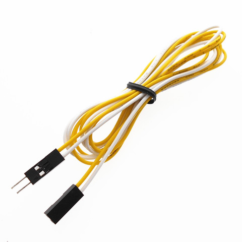 DuPont – câble de raccordement couleur mâle/femelle, 100cm, 2 broches ► Photo 1/1