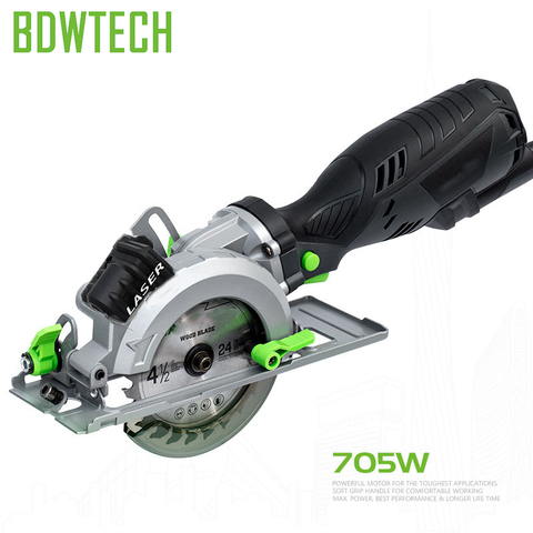 Bodew Tech BTC02 Mini scie circulaire électrique, 705W 3500 tr/min scie circulaire à bois, coupe: 42,8mm retour gratuit ► Photo 1/4