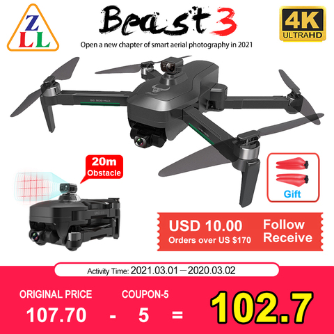 ZLL SG906 MAX SG906 PRO 2 GPS Drone 4K HD caméra Laser évitement d'obstacles 3 axes cardan WiFi FPV professionnel RC quadrirotor ► Photo 1/6