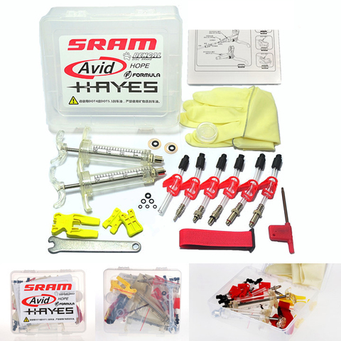 Outil de Kit de purge de frein à disque hydraulique de vélo de zone de cycle pour la formule Sram Avid juteux Hayes espoir bengale vtt outils de réparation de vélo ► Photo 1/6