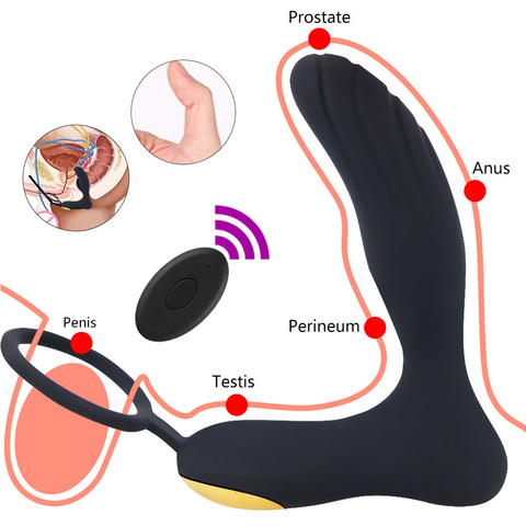 Anal Vibrateur Mâle Massage Prostatique Plug Anal Stimulateur Prostatique Godemichet Anal Retarder L'éjaculation Anneau Jouet Pour hommes Gays ► Photo 1/6