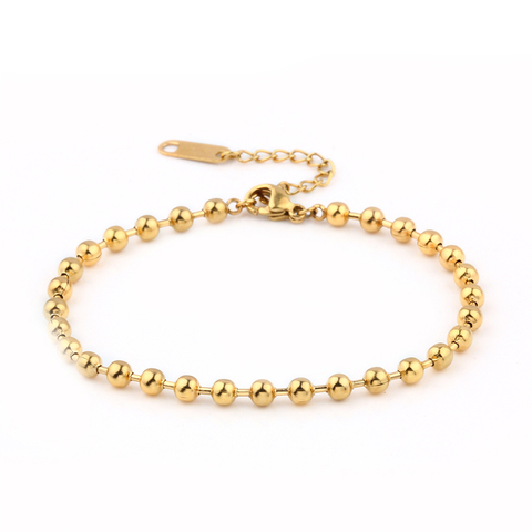 Bracelet de perles en acier inoxydable pour femmes et hommes, bijou de Couple, breloque, accessoire cadeau ► Photo 1/6