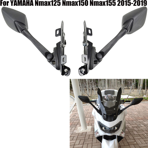 Ensemble de support de rétroviseur de moto support de pare-brise réglable pour Yamaha Nmax125 Nmax150 Nmax155 Nmax 155 125 ► Photo 1/6