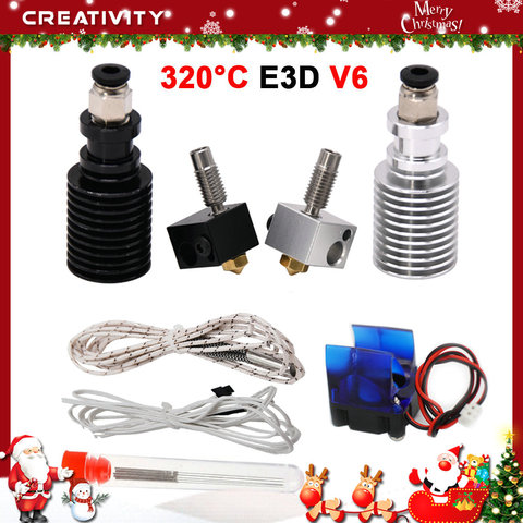 E3D V6 Hotend Kit haute température version 300 degrés Celsius j-head 3D imprimante pièces 0.4/1.75MM extrudeuse à distance 12V 24V ► Photo 1/6