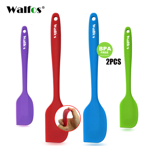 WALFOS-ensemble de spatules en Silicone de haute qualité, ustensile de cuisson antiadhésive pour biscuits et beurre, pour pâtisserie, livraison gratuite, 2 pièces ► Photo 1/6