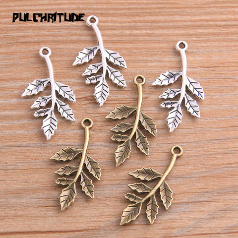 20 pièces 16*30mm alliage de métal 2022 nouveau deux couleurs arbre branche breloques plante pendentif pour la fabrication de bijoux bricolage artisanat à la main ► Photo 1/6