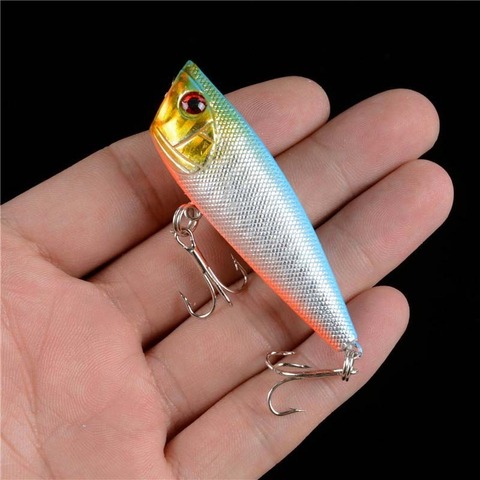 Leurre flottant rigide Popper avec triple hameçon, appât artificiel idéal pour la pêche en surface, Crankbait, 6cm/7g, 1 pièces ► Photo 1/6