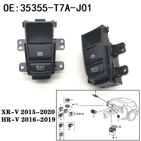 Bouton de frein à main électronique et automatique HRV XRV VEZEL, commutateur de frein de stationnement ► Photo 1/6