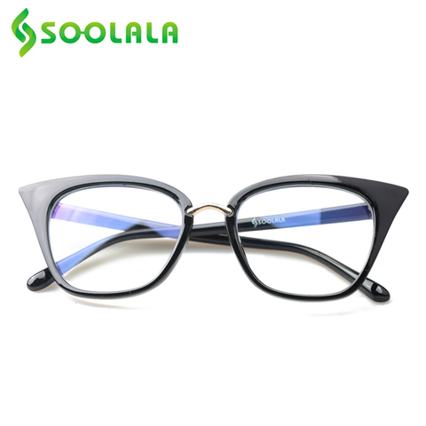 SOOLALA lunettes de lecture yeux de chat femmes surdimensionnées lunettes de lecture lunettes de presbytie colorées pour la vue 0.5 0.75 1.0 1.25 à 4.0 ► Photo 1/6