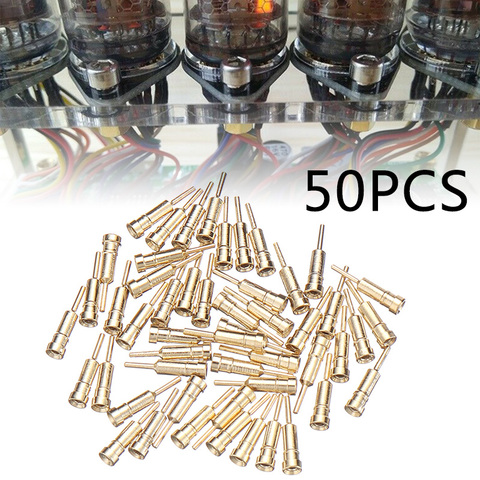 50 pièces/ensemble broches de Tube plaquées or Nixie/VFD douille de Tube broche femelle pour IN-14 IN-16 QS18-12 QS16 YS13-3 ► Photo 1/6