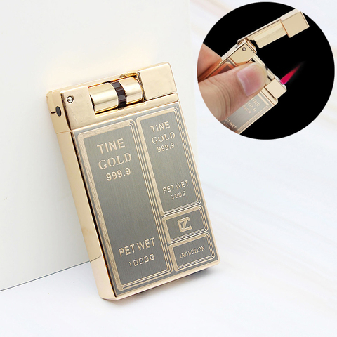 Créatif coupe-vent Jet torche briquet Triple Cool Vintage luxe rechargeable gaz Butane Cigarette cigare Encendedor Gadgets pour hommes ► Photo 1/6