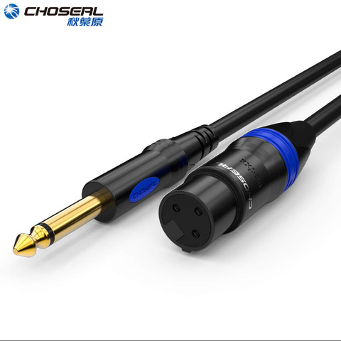 CHOSEAL 6.35mm (1/4 pouces) câble Jack vers XLR câble Audio mâle vers femelle pour Microphones haut-parleurs Consoles de son amplificateur ► Photo 1/1