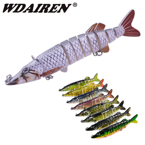 WDAIREN 12.5cm 20g 9-Segment Naufrage Wobblers Leurre De Pêche Artificiel Appât Dur S'attaquer pour Brochet Crankbaits Swimbait 1 pièces ► Photo 1/5