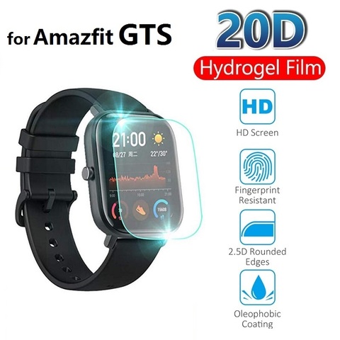 Film Hydrogel écran protecteurs pour Amazfit GTS (non verre trempé) Amazfit GTS protection écran protecteur feuille de Film ► Photo 1/6