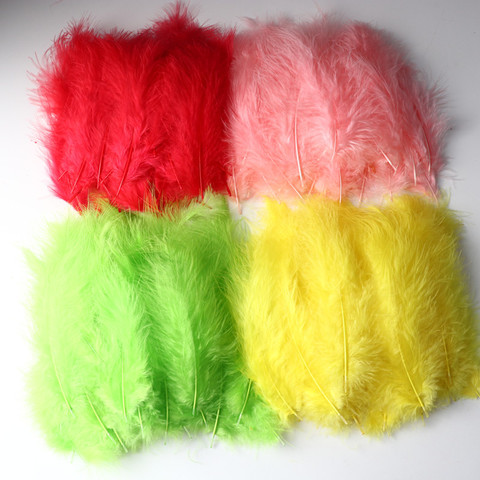 Plumes de couleur en duvet d'oie 9Cm-15Cm, 50 pièces, accessoires de vêtements pour cadeaux, matériel de décoration de mariage ► Photo 1/6