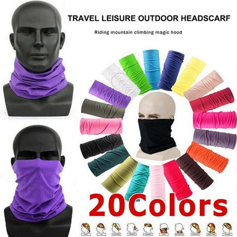 Multifonctionnel en plein air Sport écharpe cou plus chaud couverture enveloppement visage Bandana anti-poussière randonnée cyclisme sans couture tête souffle V9Z4 ► Photo 1/6