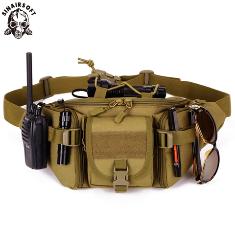 Sac ceinture tactique étanche, sac banane pour randonnée, pêche, Sport, chasse, Camping, activités de plein air, pochette militaire Molle ► Photo 1/6