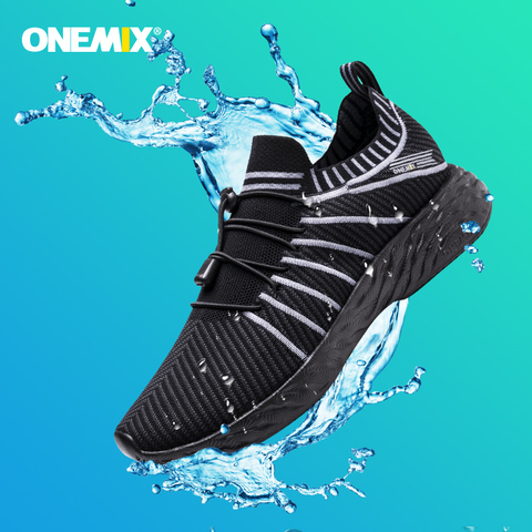 ONEMIX 2022 nouveau design imperméable à l'eau respirant formation baskets chaussures de course mâle en plein air anti-dérapant Trekking chaussures de sport ► Photo 1/6